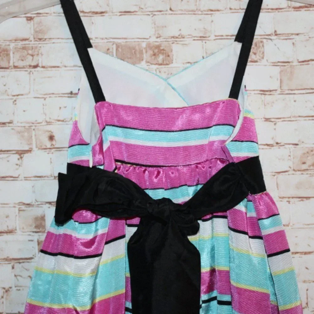 Pipa & Julie Stripped Pink and Blue Dress Size 5